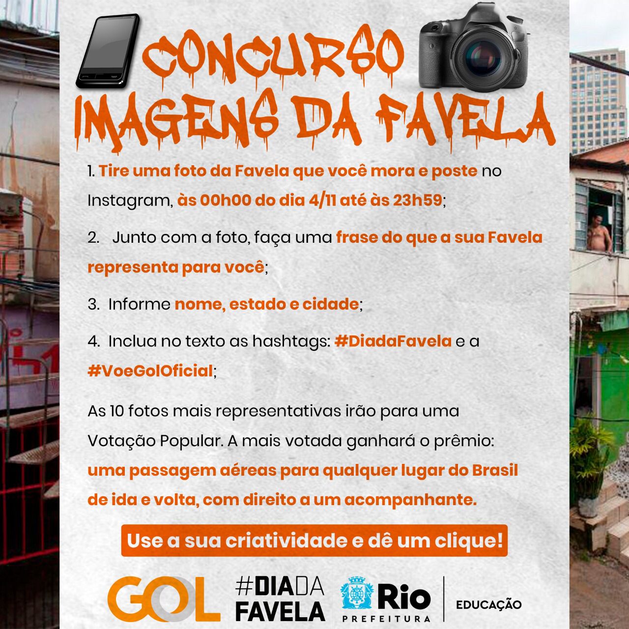 Nesse #DiadaFavela, participe do CONCURSO IMAGENS DA FAVELA