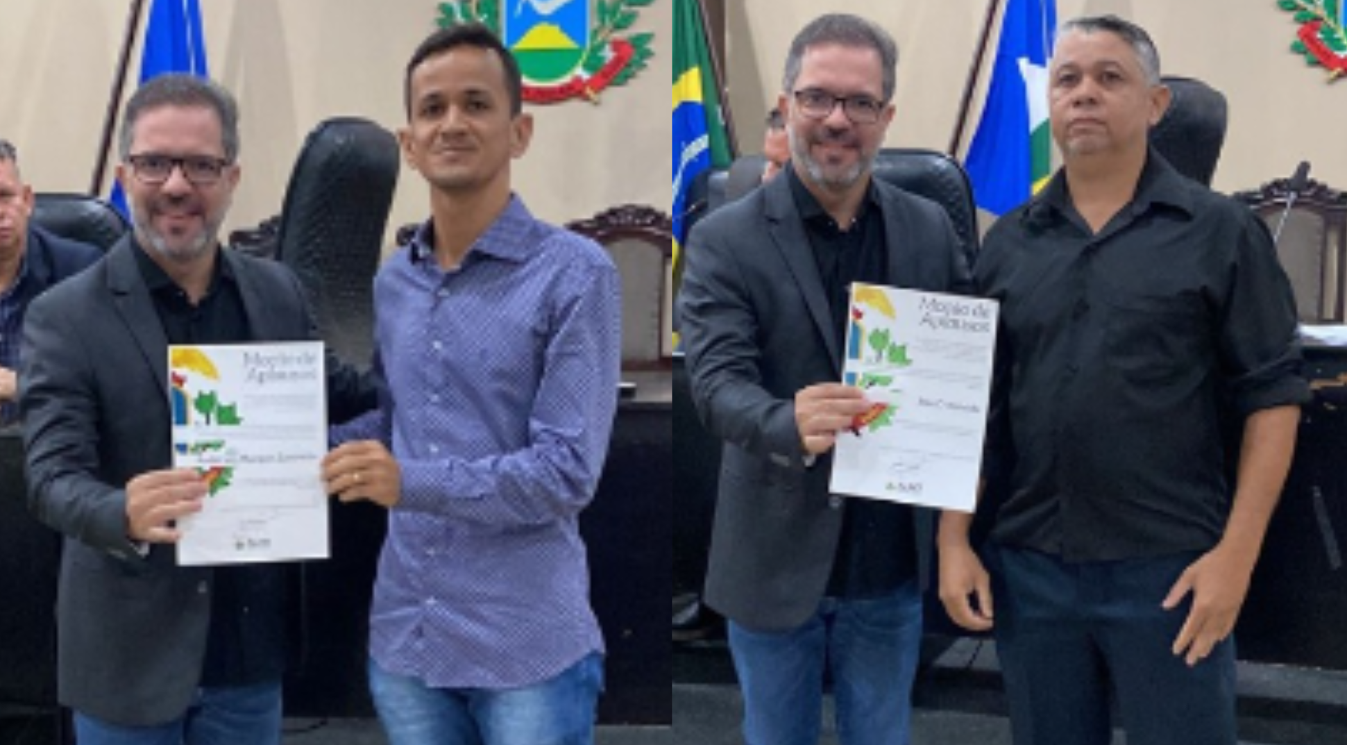 Presidente e membro da Cufa recebem Moção de Aplausos na AL