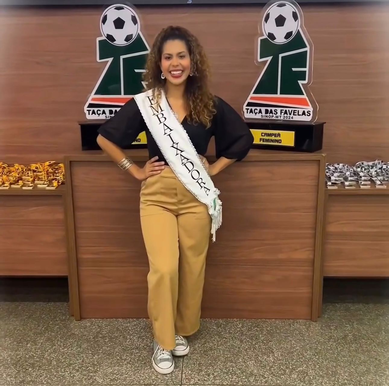 Miss Diva Santo Antônio Teen é a embaixadora da Taça das Favelas MT 2024